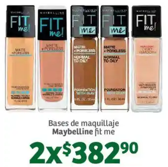 Maybelline Bases de maquillaje fit me