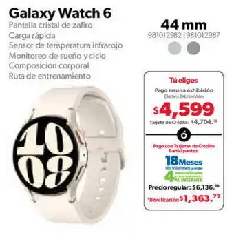 Sam's Club Samsung Galaxy Watch 6 44mm oferta