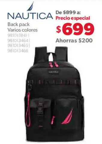 NAUTICA Back pack Varios colores