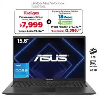 Sam's Club Laptop Asus VivoBook oferta