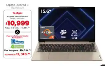 Sam's Club Lenovo Laptop IdeaPad 3 oferta