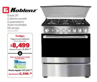 Sam's Club Koblenz Estufa 30' oferta