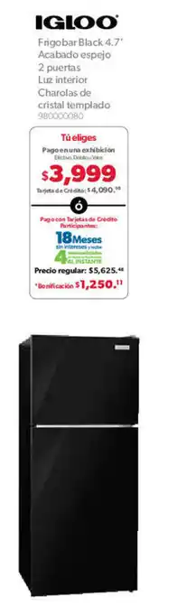 IGLOO Frigobar Black 4.7'