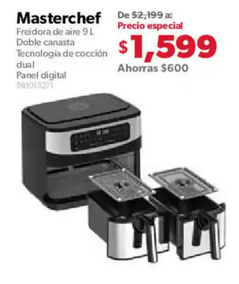 Sam's Club Masterchef Freidora de aire 9 L oferta