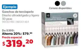 Sam's Club Ganchos de terciopelo Diseño ultradelgado y ligero 50 pzas oferta