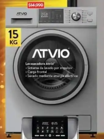 Walmart ATVIO Lavasecadora 15 kg oferta