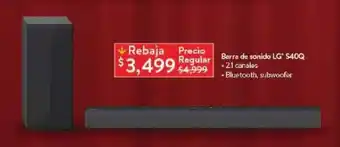 Walmart LG Barra de sonido oferta