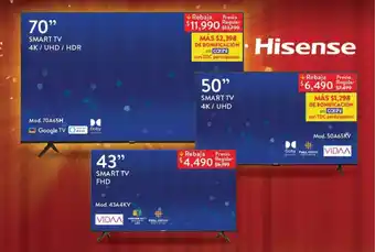 Walmart Hisense SMART TV 4K /UHD / HDR 70" oferta