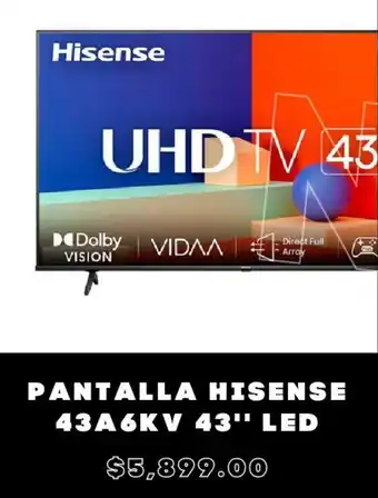 Muebles América PANTALLA HISENSE 43A6KV 43" LED oferta