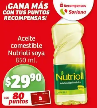 Soriana Híper Aceite comestible Nutrioli soya 850 ml. oferta