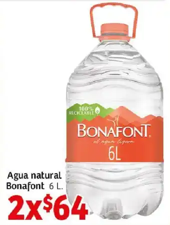 Soriana Híper Agua natural Bonafont 6 L. x 2 oferta