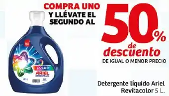 Soriana Híper Detergente Líquido Ariel Revitacolor 5 L. oferta