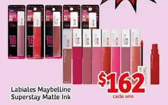 Soriana Híper Labiales Maybelline Superstay Matte Ink oferta