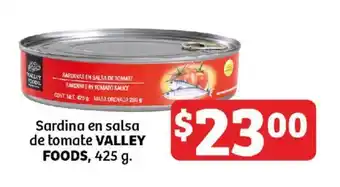Soriana Híper Sardina en salsa de tomate VALLEY FOODS, 425 g. oferta