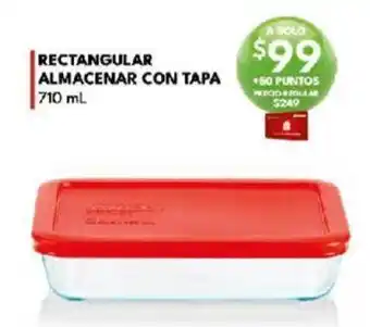 Soriana Híper RECTANGULAR ALMACENAR CON TAPA 710 mL oferta