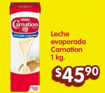 Soriana Híper Leche evaporada Carnation 1 kg. oferta