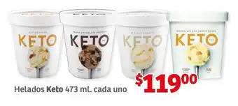Soriana Híper Helados Keto 473 ml. cada uno oferta