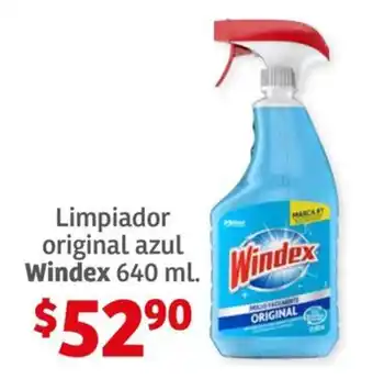 Soriana Híper Limpiador original azul Windex 640 ml. oferta