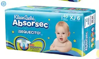 Soriana Híper Pañal Absorsec etapa 6 de 40 piezas x 2 oferta