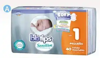 Soriana Híper Pañal bbtips etapa 1 de 40 piezas x 2 oferta