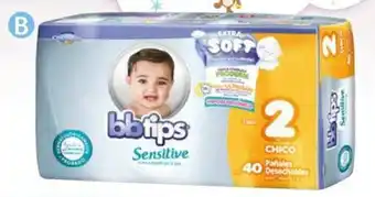 Soriana Híper Pañal bbtips etapa 2 de 40 piezas x 2 oferta