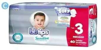 Soriana Híper Pañal bbtips etapa 3 de 40 piezas x 2 oferta