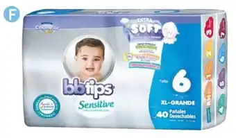 Soriana Híper Pañal bbtips etapa 6 de 40 piezas x 2 oferta