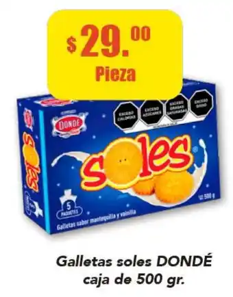 Galletas Soles Donde Caja de 500g