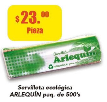 Super Aki Servilleta Ecológica Arlequín paq. de 500's oferta