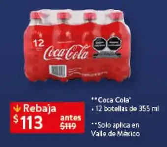 Walmart Coca-Cola 12 botellas de 355 ml oferta