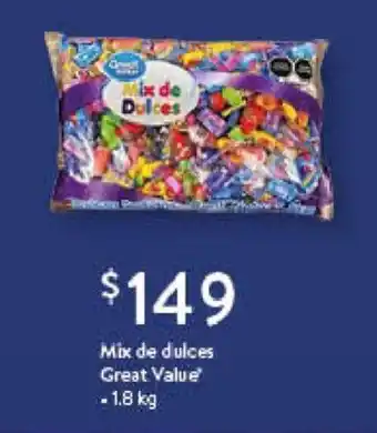Walmart Mix de dulces Great Value 1.8 kg oferta