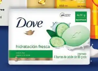 Walmart Jabón en barra Dove 4 barras x 2 oferta