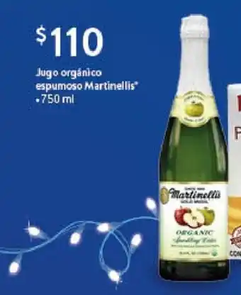 Jugo orgánico espumoso Martinellis 750 ml