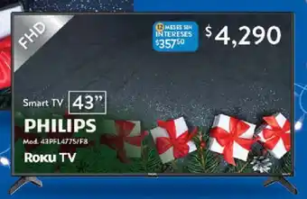 Walmart PHILIPS Smart TV 43" oferta
