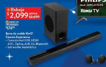 Walmart Barra de sonido KiwO Cinema Experience oferta