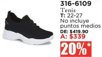 Andrea Tenis T 22-27 No incluye puntos medios oferta