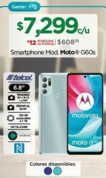 Chedraui Smartphone Mod. Moto G60s oferta