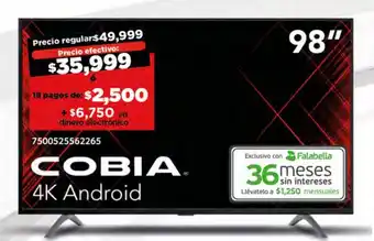 City Club COBIA 4K Android TV 98" oferta