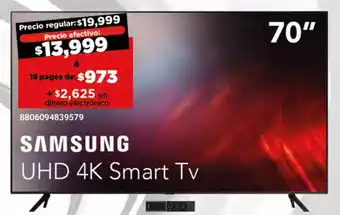 City Club SAMSUNG UHD 4K Smart TV 70" oferta