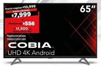 City Club COBIA UHD 4K Android TV 65" oferta