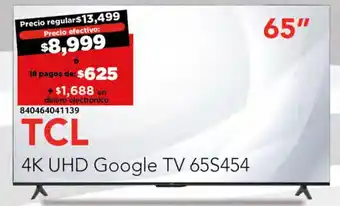 City Club TCL 4K UHD Google TV 65" oferta