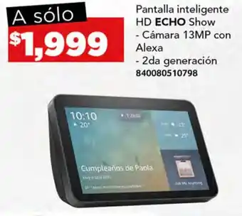 Pantalla inteligente HD ECHO Show