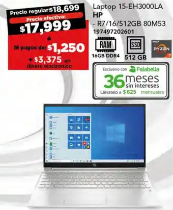 City Club Laptop 15-EH3000LA HP oferta