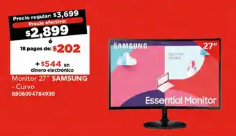Monitor 27" SAMSUNG - Curvo