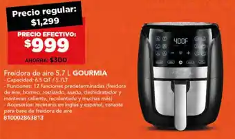 City Club Freidora de aire 5.7 L GOURMIA oferta