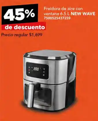City Club Freidora de aire con ventana 6.5 L NEW WAVE oferta