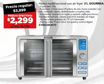 City Club Horno multifuncional con air fryer 35L GOURMIA oferta