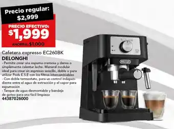 Cafetera expresso EC260BK DELONGHI