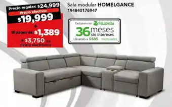 City Club Sala modular HOMELGANCE oferta