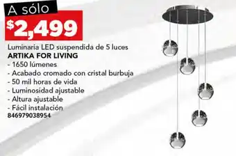 City Club Luminaria LED suspendida de 5 luces ARTIKA FOR LIVING oferta
